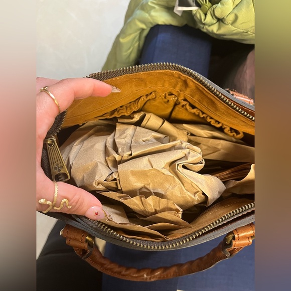 Patricia Nash Heritage‎ Angela Double-Compartment Leather Satchel Handbag - Picture 10 of 16